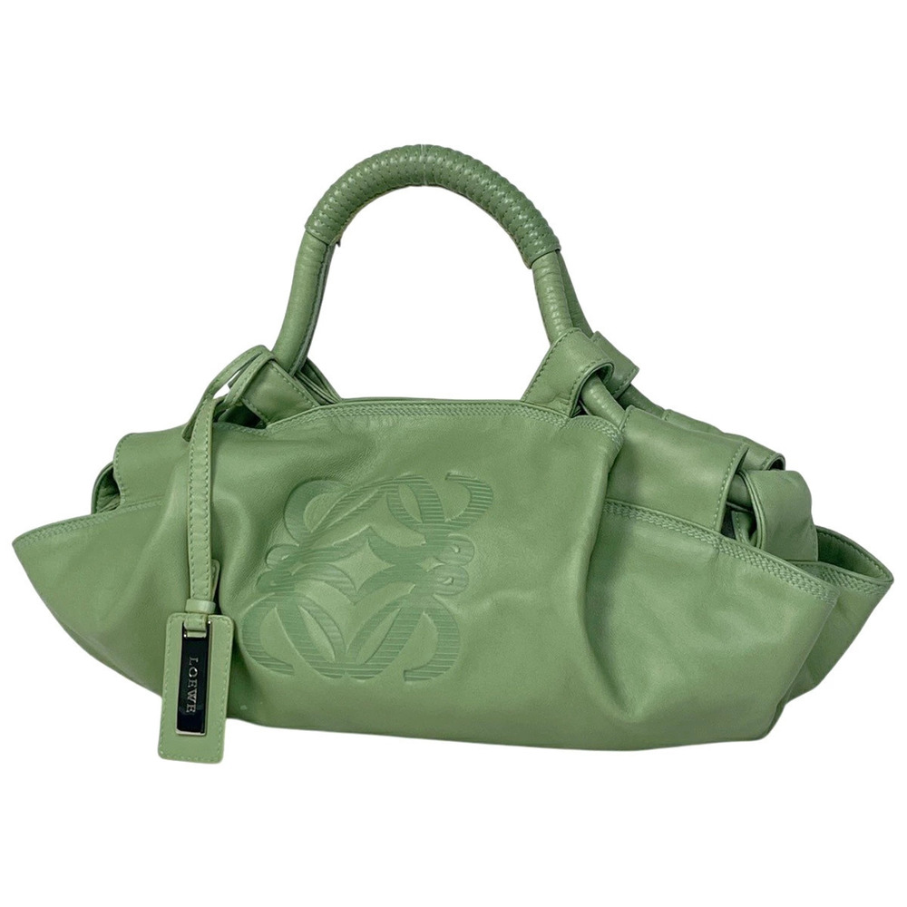 Loewe Nappa Aire Anagram Handbag Leather Green